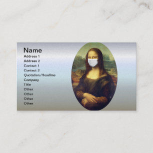 Mona Lisa Via Corona Virus Visitekaartje