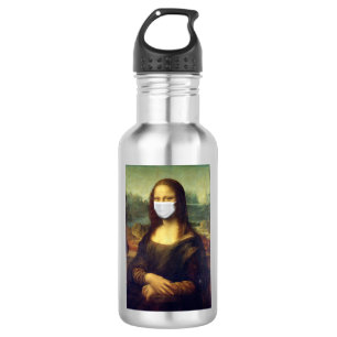 Mona Lisa Via Corona Virus Waterfles