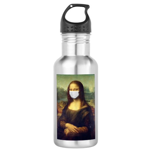 Mona Lisa Via Corona Virus Waterfles (Voorkant)