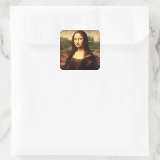 Mona Lisa Vierkante Sticker (Tas)