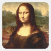 Mona Lisa Vierkante Sticker (Voorkant)