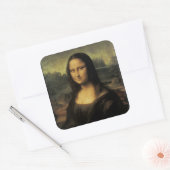 Mona Lisa Vierkante Sticker (Envelop)