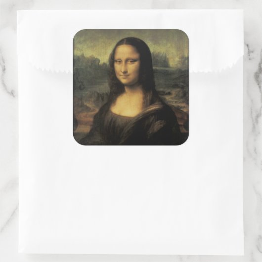 Mona Lisa Vierkante Sticker (Tas)