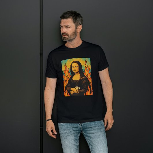 Mona Lisa voldoet aan dit is fijne meme kunst stij T-shirt