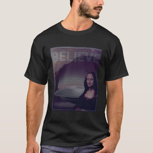Mona Lisa voor de UFO T-shirt (Voorkant)