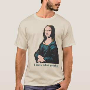 Mona Lisa Warhol Style Smug Humorous Comic Book T-shirt