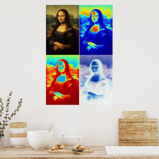 Mona Lisa Warholled Poster (Keuken)