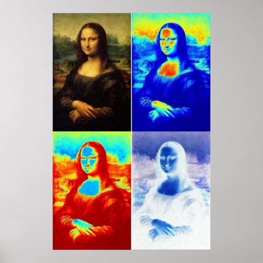 Mona Lisa Warholled Poster (Voorkant)