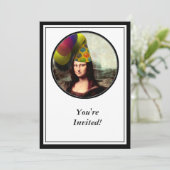 Mona Lisa Wearing Party Pet Kaart (Staand voorkant)