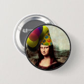 Mona Lisa Wearing Party Pet Ronde Button 5,7 Cm (Voorkant /achterkant)