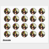 Mona Lisa Wearing Party Pet Ronde Sticker (Vel)
