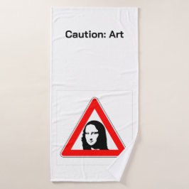 Mona Lisa Wegbord Parodie Pop Art Badhanddoek