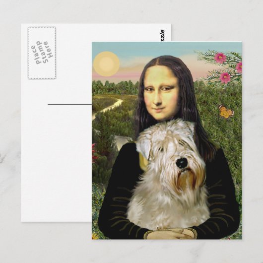 Mona Lisa - Wheaten Terrier 1 Briefkaart (Voorkant / Achterkant)