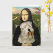 Mona Lisa - Wheaten Terrier 1 Kaart (Gele Bloem)