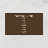 Mona Lisa wijzigde haar hairstyle Visitekaartje (Achterkant)