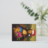 Mona Lisa Wishing Merry Kerstmis Visitekaartje (Staand voorkant)