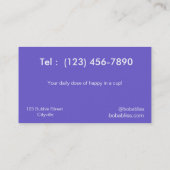 Mona Lisa with Bubble Tea Visitekaartje (Achterkant)