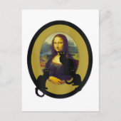 Mona Lisa with Les Chats Noir, Parody Briefkaart (Voorkant)