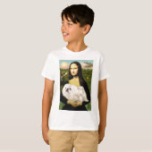 Mona Lisa - Witte Pekingees (#4) T-shirt (Voorkant volledig)