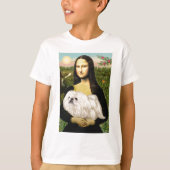 Mona Lisa - Witte pekingese (#4) T-shirt (Voorkant)