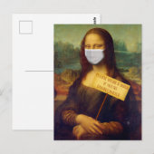 Mona Lisa zegt alsjeblieft een masker Draag Briefkaart (Voorkant / Achterkant)