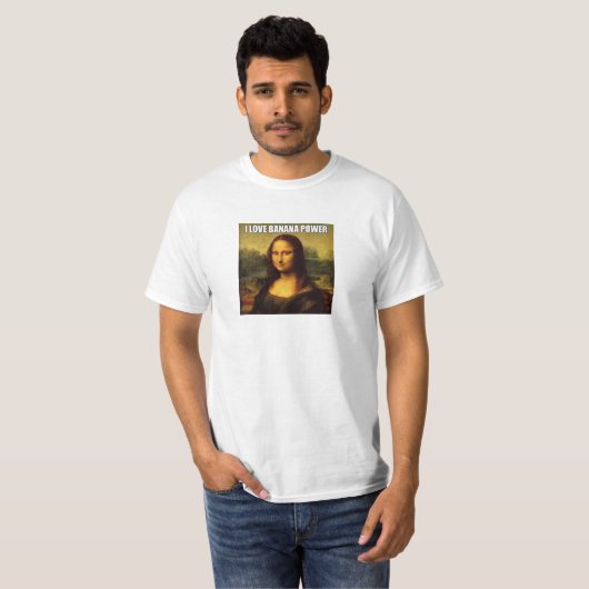 mona lisa zegt : t-shirt (Voorkant volledig)