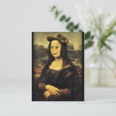 Mona Lisa, zet een gelukkig gezicht op Briefkaart (Staand voorkant)