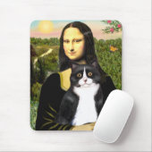 Mona Lisa - zwart-witte kat Muismat (Met muis)