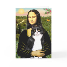 Mona Lisa - zwarte en witte kat