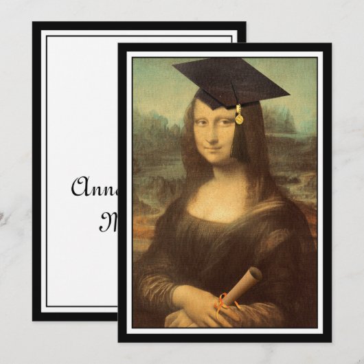 Mona Lisa's Afstuderen Dag Aankondiging (Voorkant / Achterkant)
