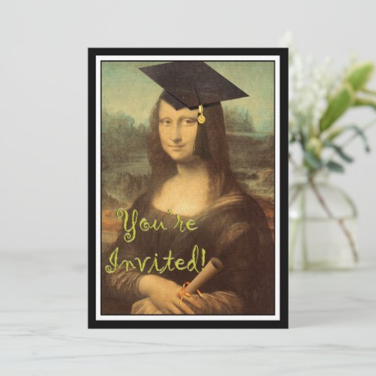 Mona Lisa's Afstuderen Dag Aankondiging (Staand voorkant)