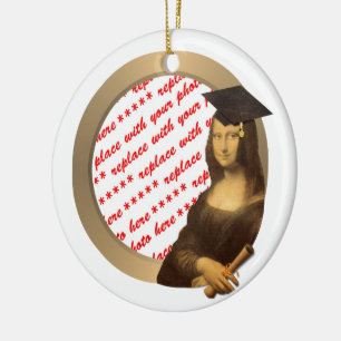Mona Lisa's Afstuderen Dag Foto Lijst Keramisch Ornament