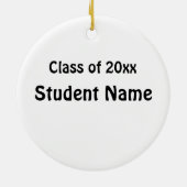 Mona Lisa's Afstuderen Dag Foto Lijst Keramisch Ornament (Achterkant)