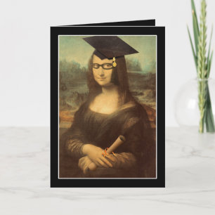 Mona Lisa's Afstuderen Dag Kaart