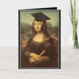 Mona Lisa's Afstuderen Dag Kaart