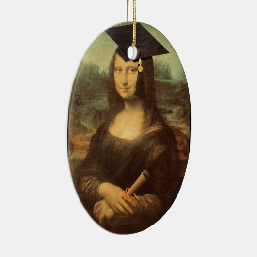 Mona Lisa's Afstuderen Dag Keramisch Ornament (Rechts)