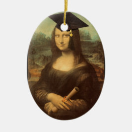 Mona Lisa's Afstuderen Dag Keramisch Ornament