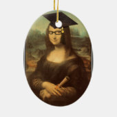 Mona Lisa's Afstuderen Dag Keramisch Ornament (Achterkant)