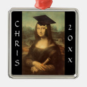Mona Lisa's Afstuderen Dag Metalen Ornament (Voorkant)