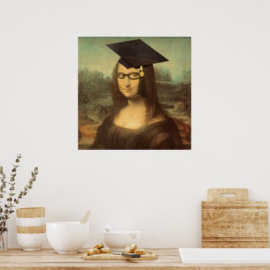 Mona Lisa's Afstuderen Dag Poster (Keuken)