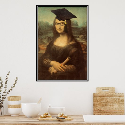 Mona Lisa's Afstuderen Dag Poster (Keuken)