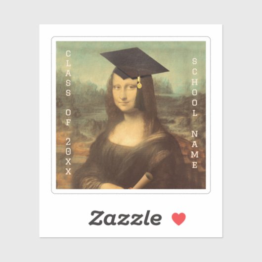 Mona Lisa's Afstuderen Dag Sticker (Vel)