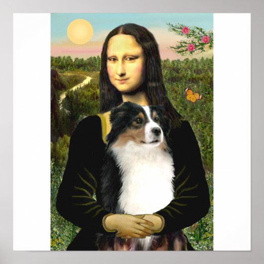 Mona Lisa's Australische Herder (Tri) Poster (Voorkant)