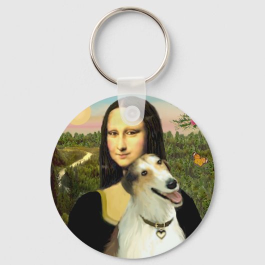 Mona Lisa's Borzoi Sleutelhanger (Voorkant)