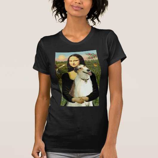 Mona Lisa's Borzoi T-shirt (Voorkant)