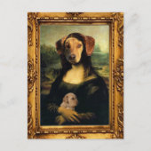 Mona Lisa's Dog - Golda Lisa - beroemd portret Briefkaart (Voorkant)