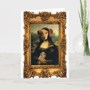 Mona Lisa's Dog - Golda Lisa - beroemd portret Kaart