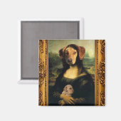 Mona Lisa's Dog - Golda Lisa - beroemd portret Magneet (Voorkant / Achterkant)