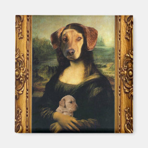 Mona Lisa's Dog - Golda Lisa - beroemd portret Magneet