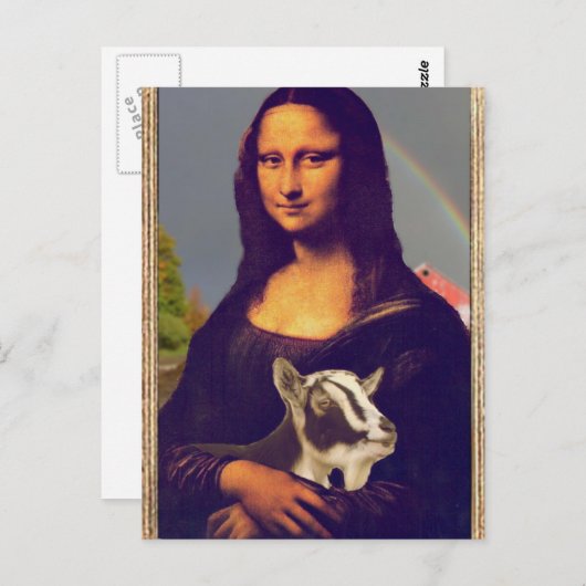 Mona Lisa's Goat Briefkaart (Voorkant / Achterkant)